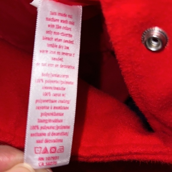 JUSTICE Girl Squad Letterman Red And White Jacket Size 16/18 - Picture 9 of 9